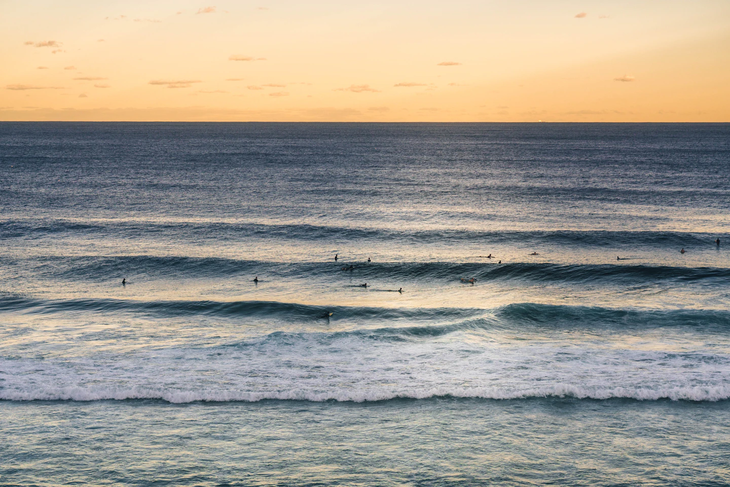 Surfers waiting in the lineup