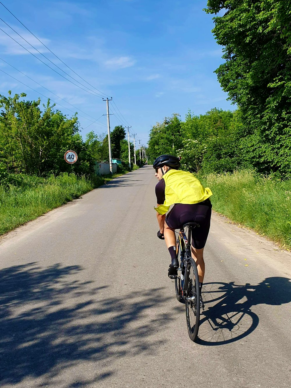 homme à vélo