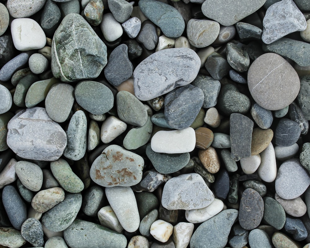 white and gray stones