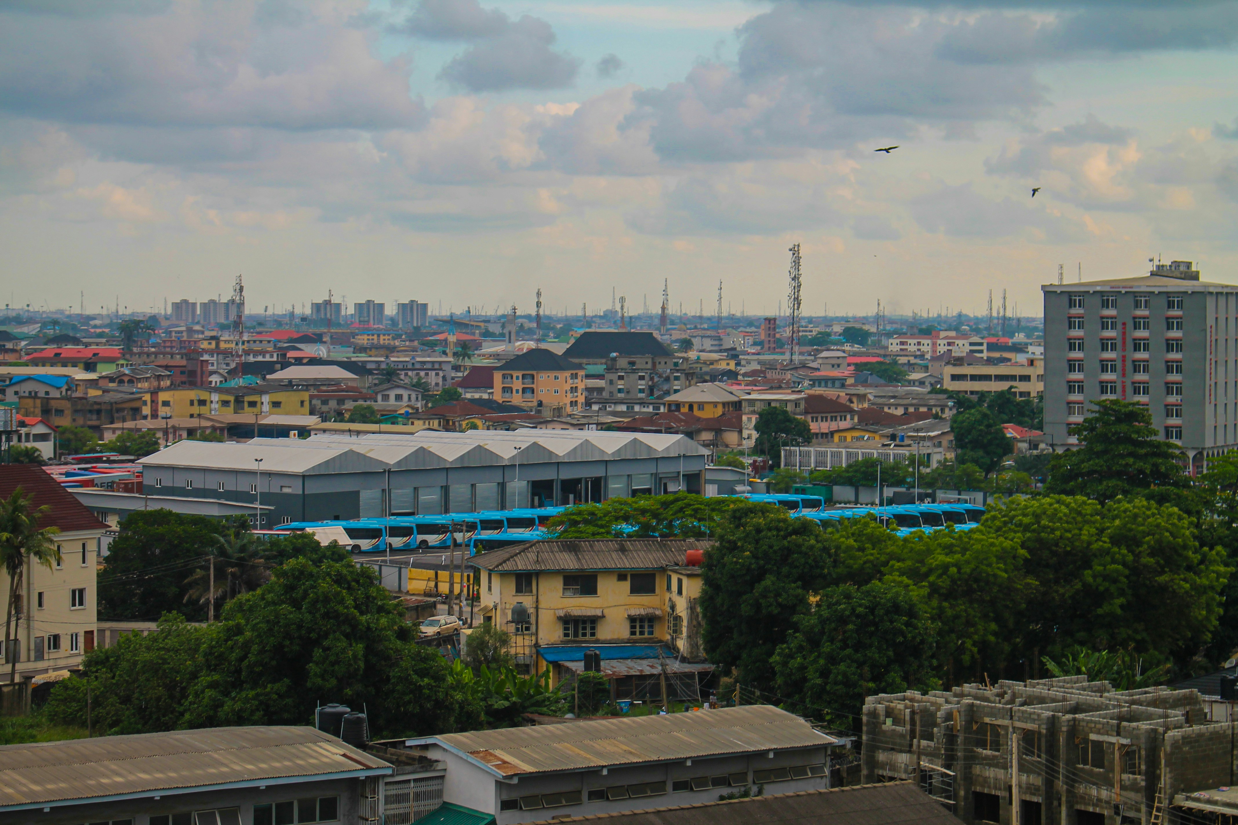 aerial photography of building