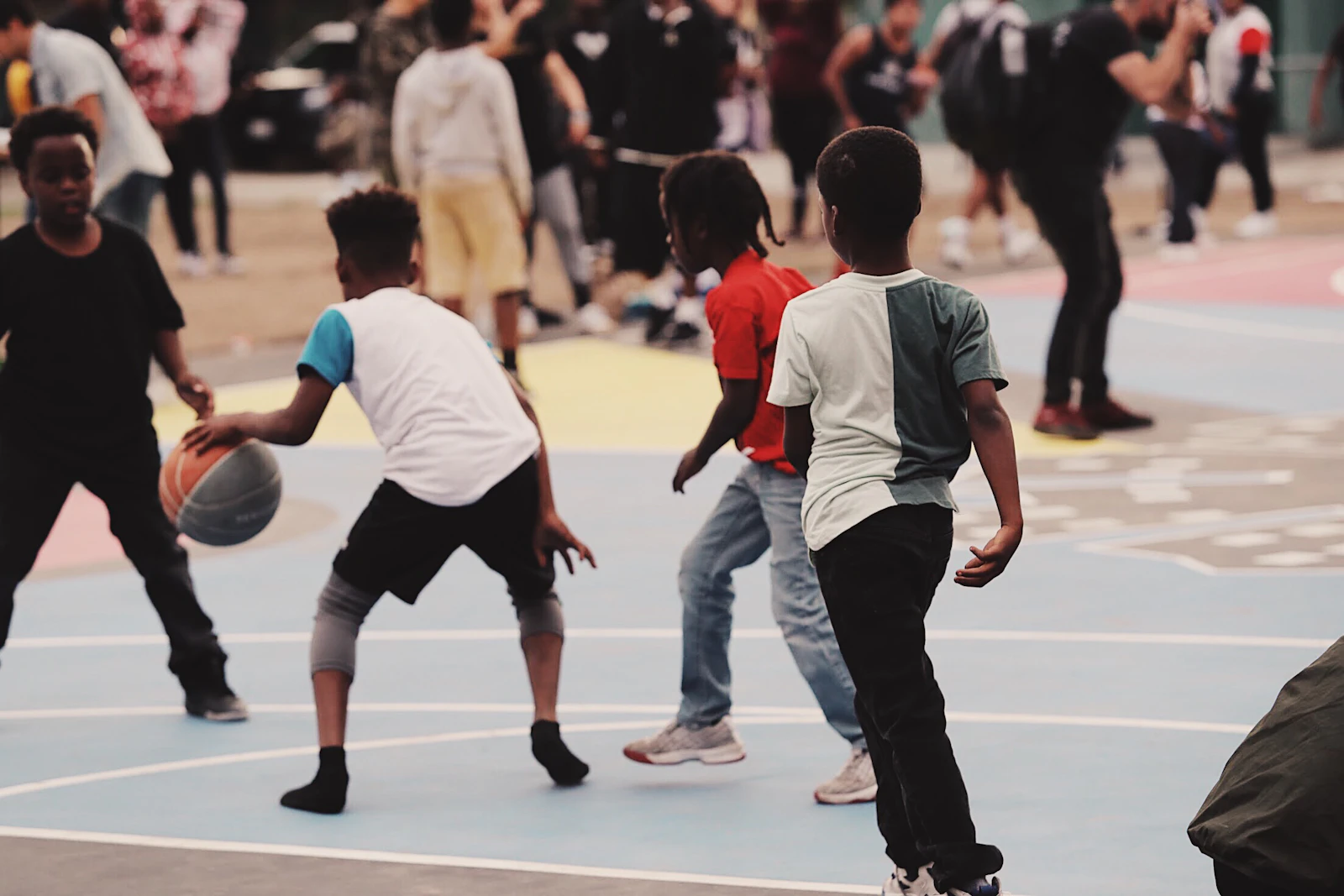 Basketball court — evening practice