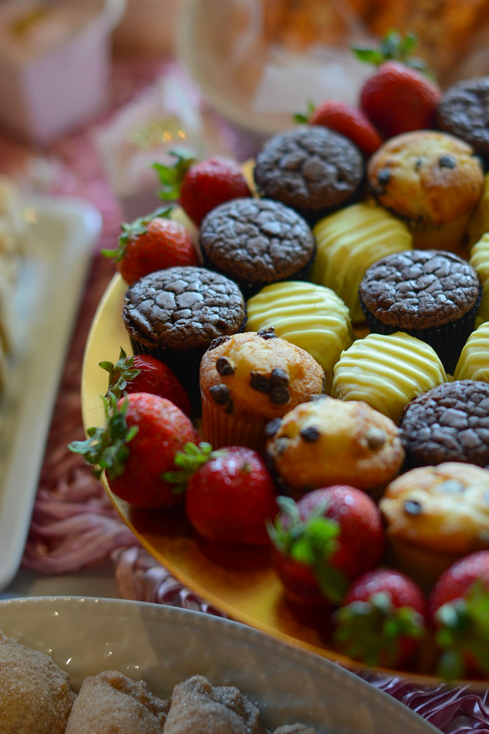 assorted baked pastries with strawberies