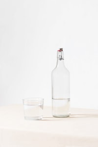 Crystal clear pure water close-up