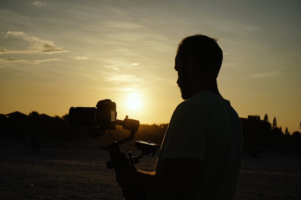 man holding camera