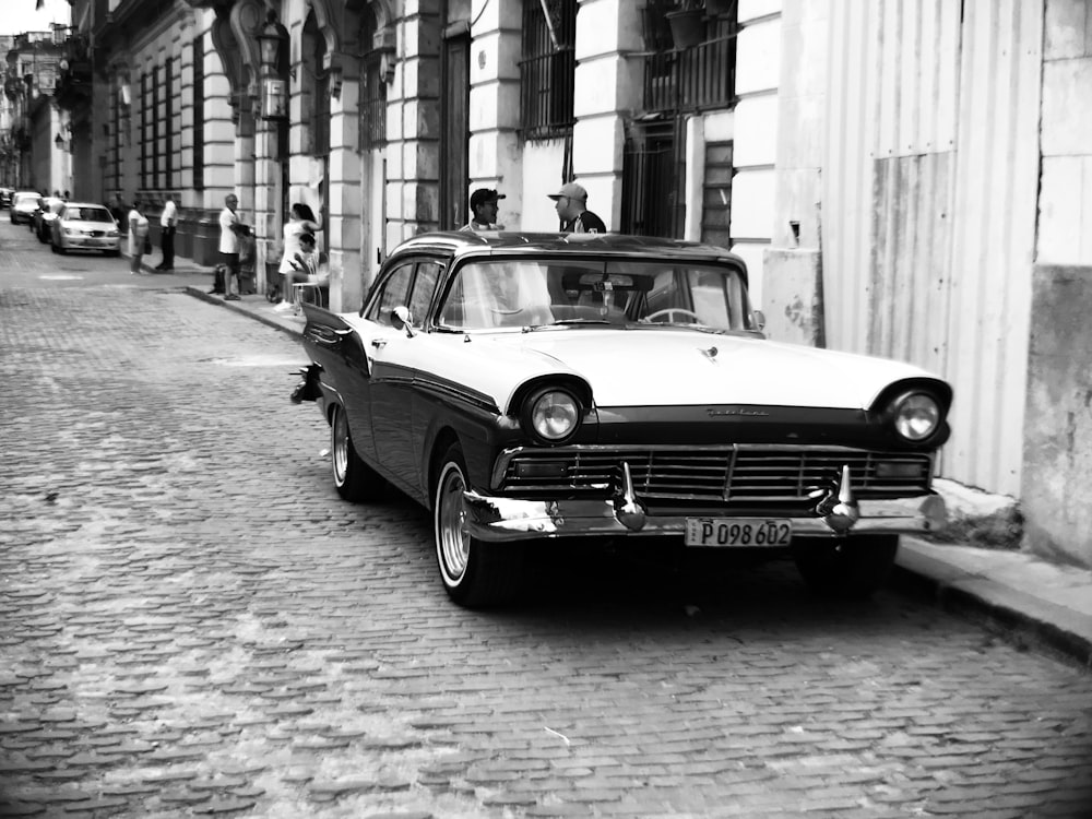 parked car beside building