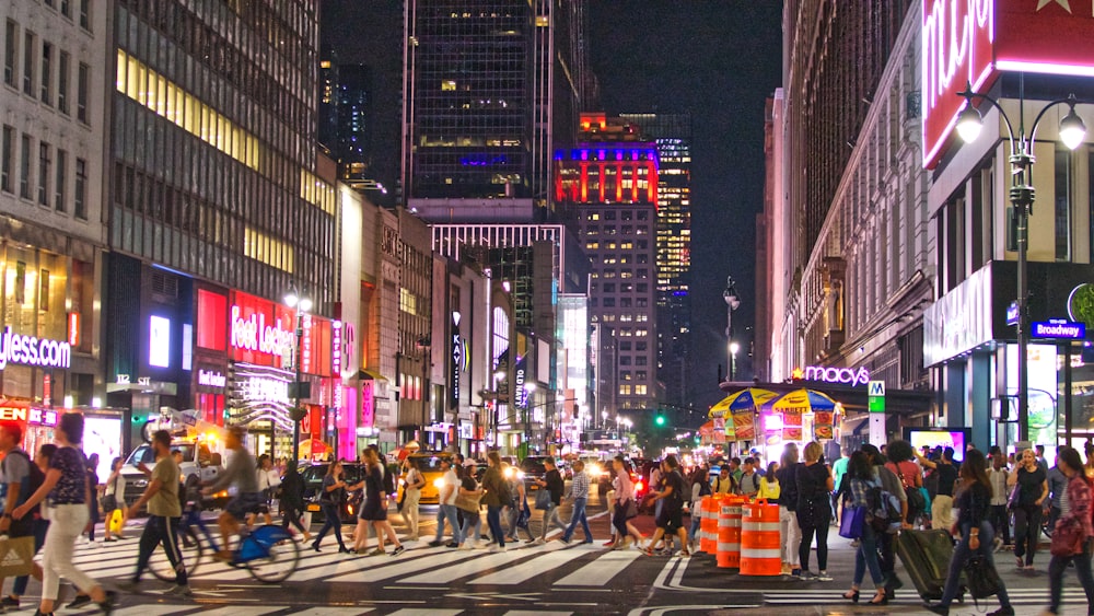 people walking on street