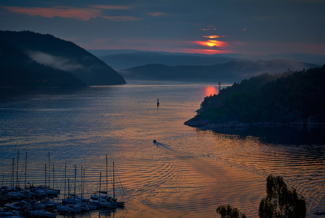 view of body of water during golden hour