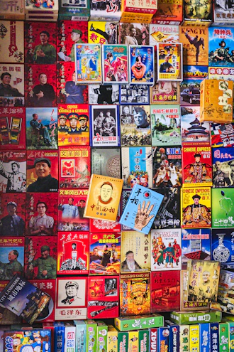 A vibrant collage showing sports gear, beauty products, and Asian cuisine items.