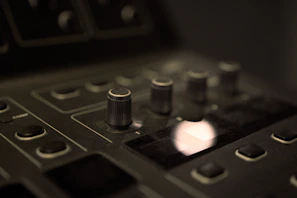 Close-up of a sleek propane furnace control panel glowing softly
