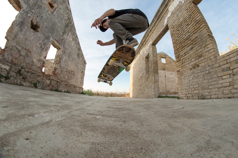 man playing skateboard