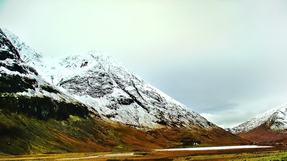 mountains covered with snow