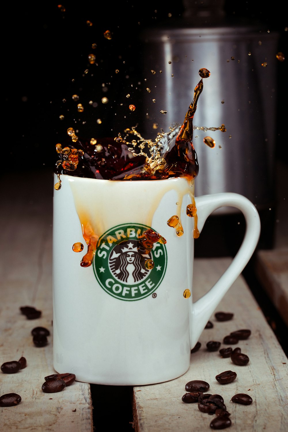 Starbucks mug filled with coffee