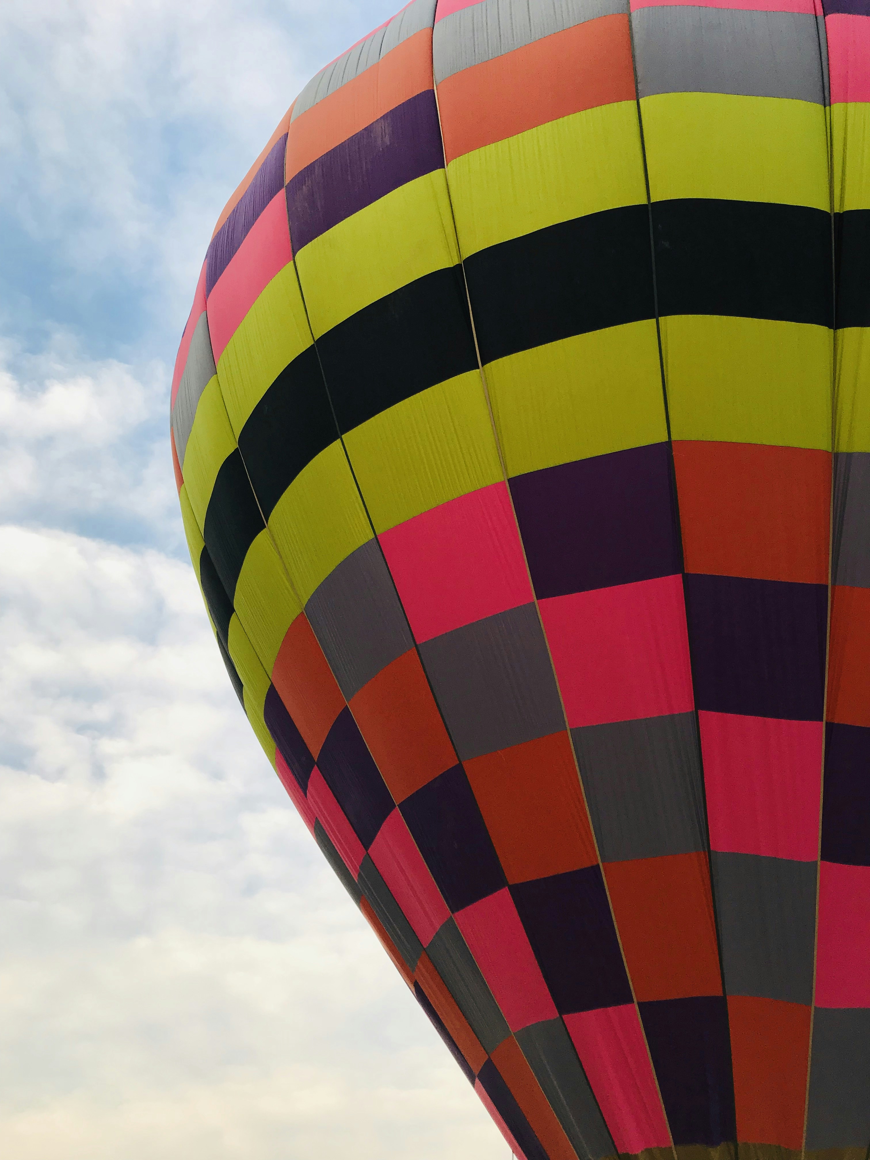 multicolored hot air balloon