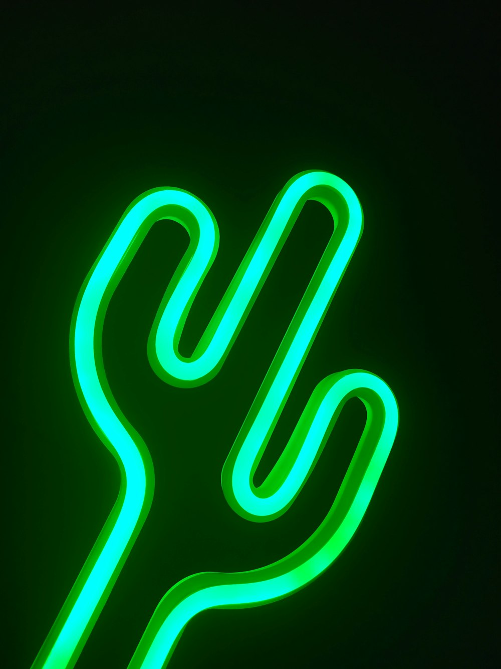green neon light signage