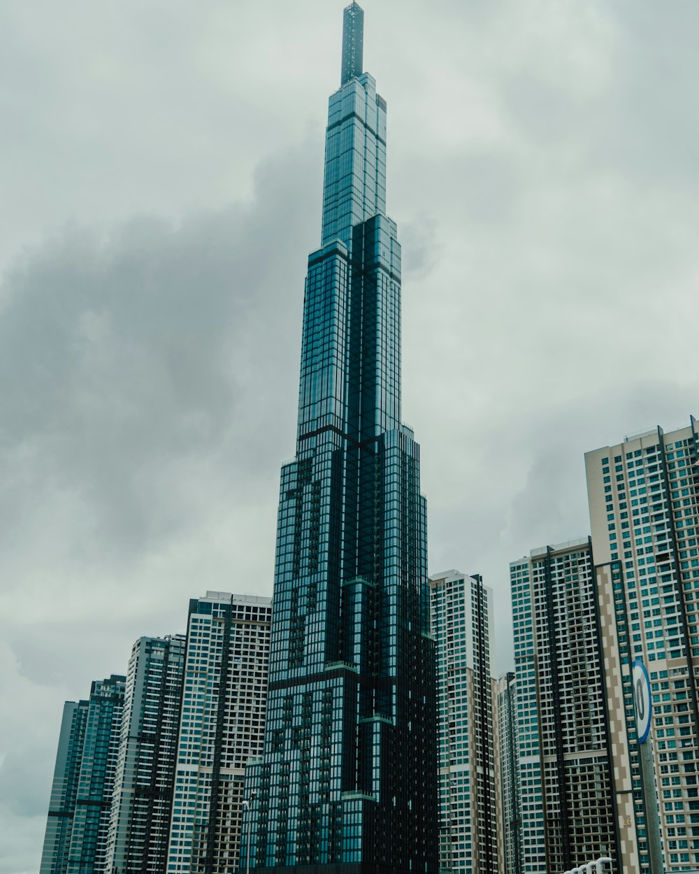 grey mirror high rise buildings