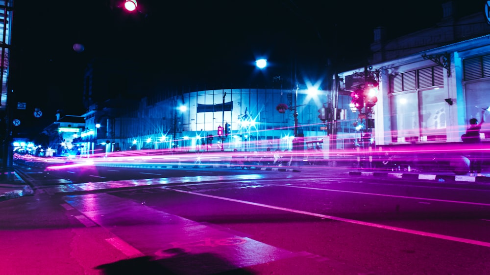 foto timelapse del veicolo su strada