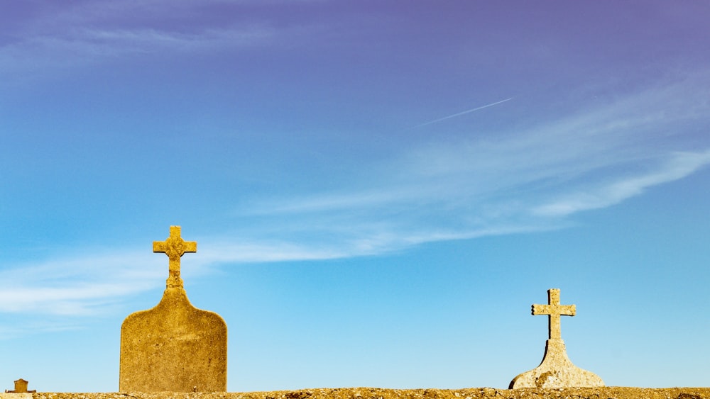 brown and grey tombstones