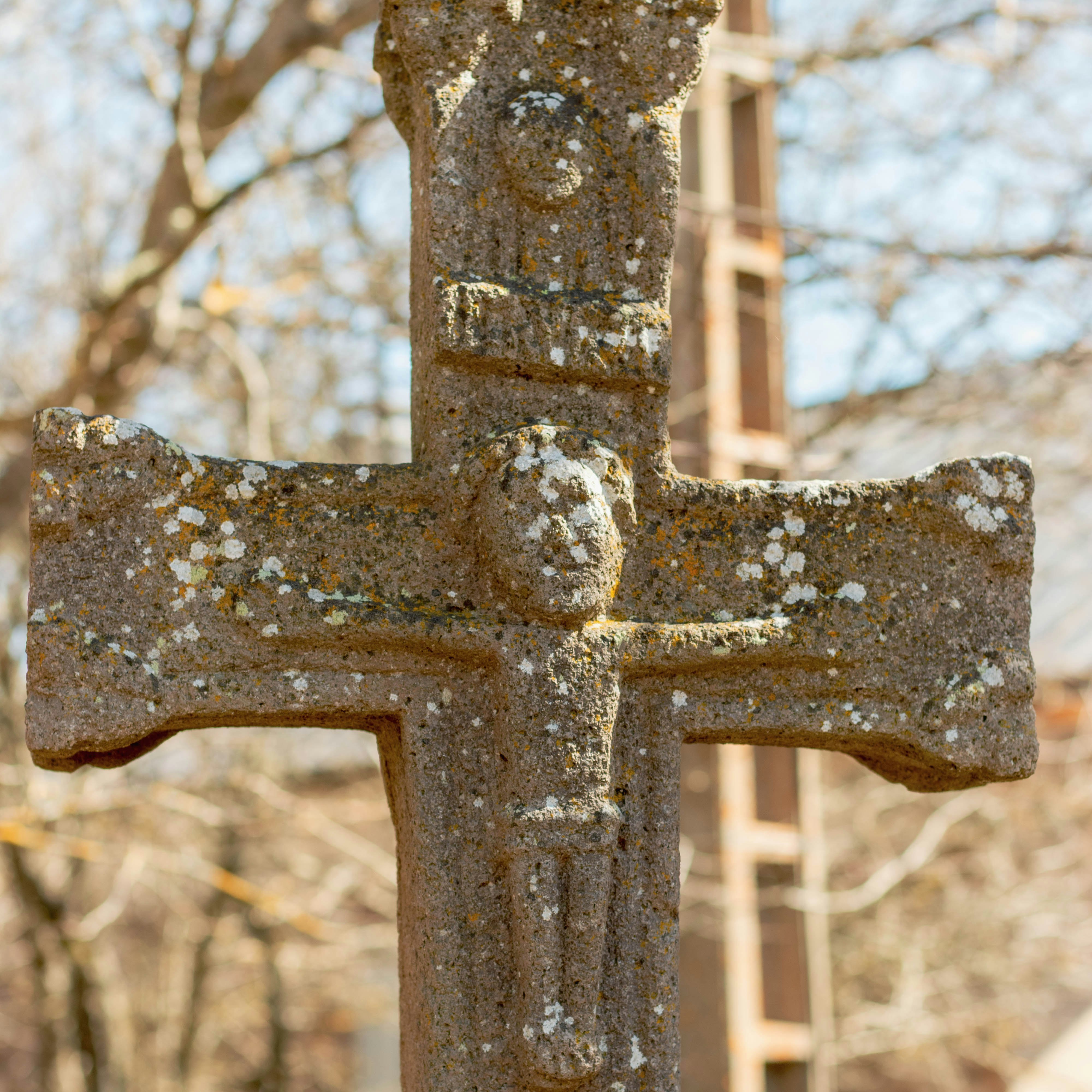 gray concrete cross