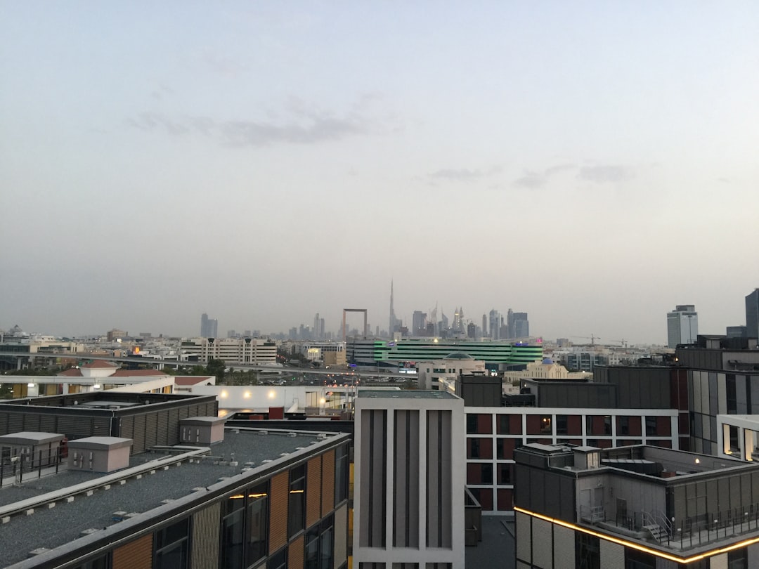 landscape photo of a city skyline, Dubai Skyline