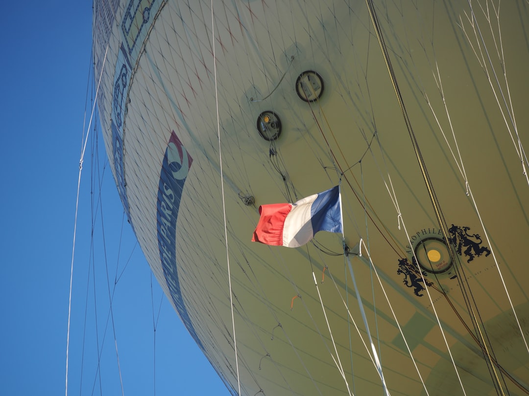 flag on a hot air balloon