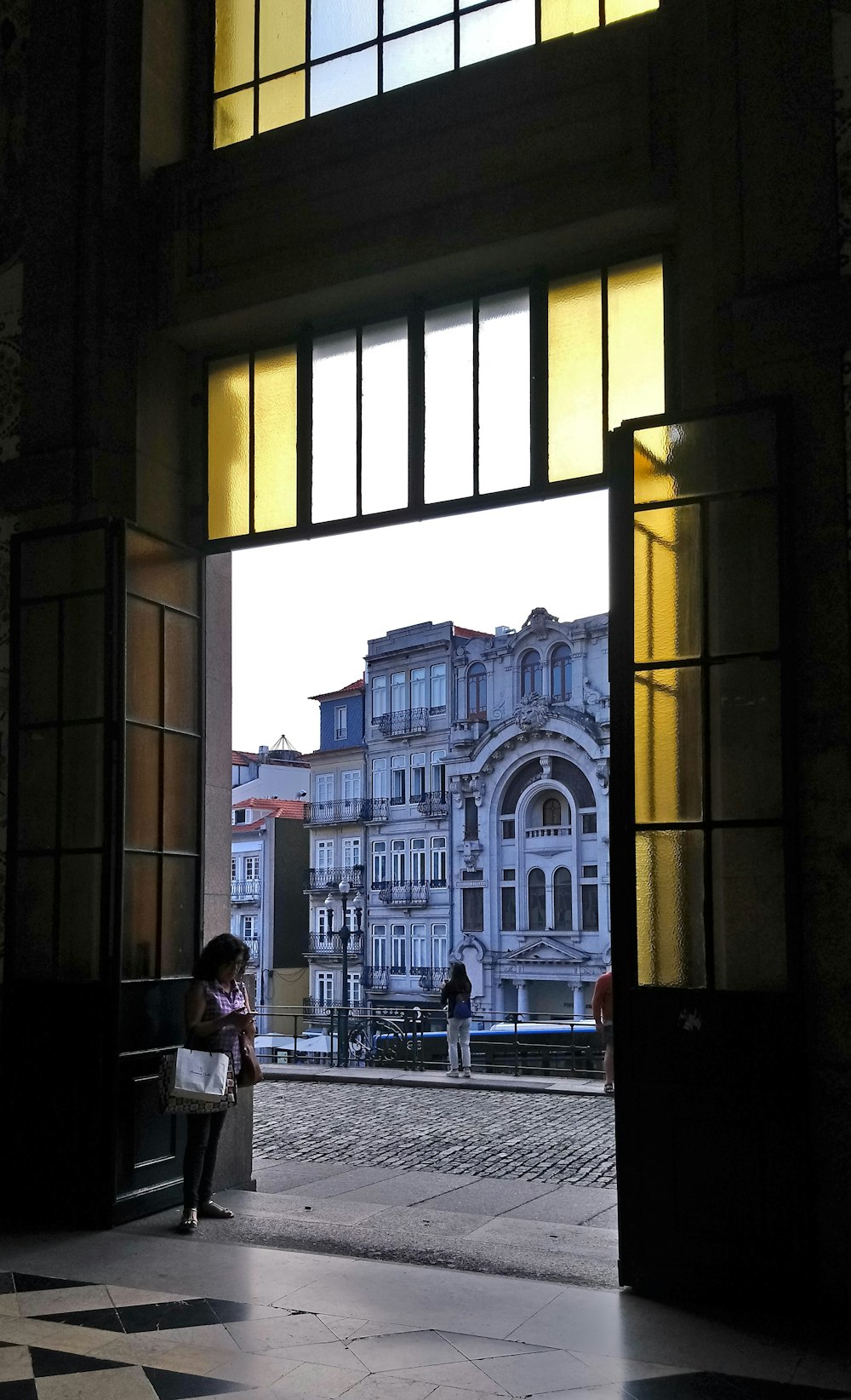 woman standing inside structure