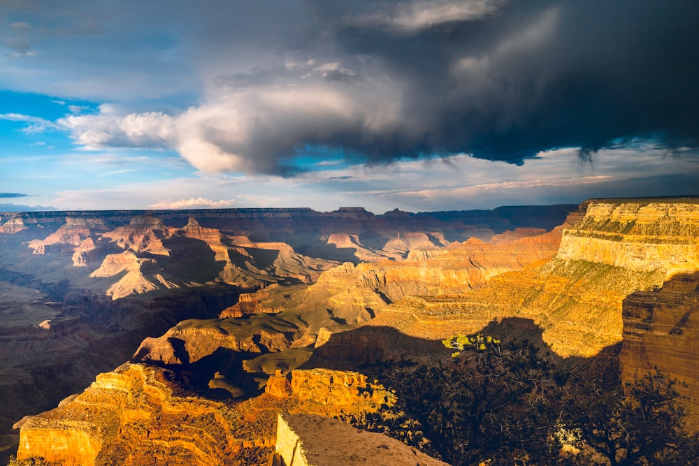 birds eye photography of mountain