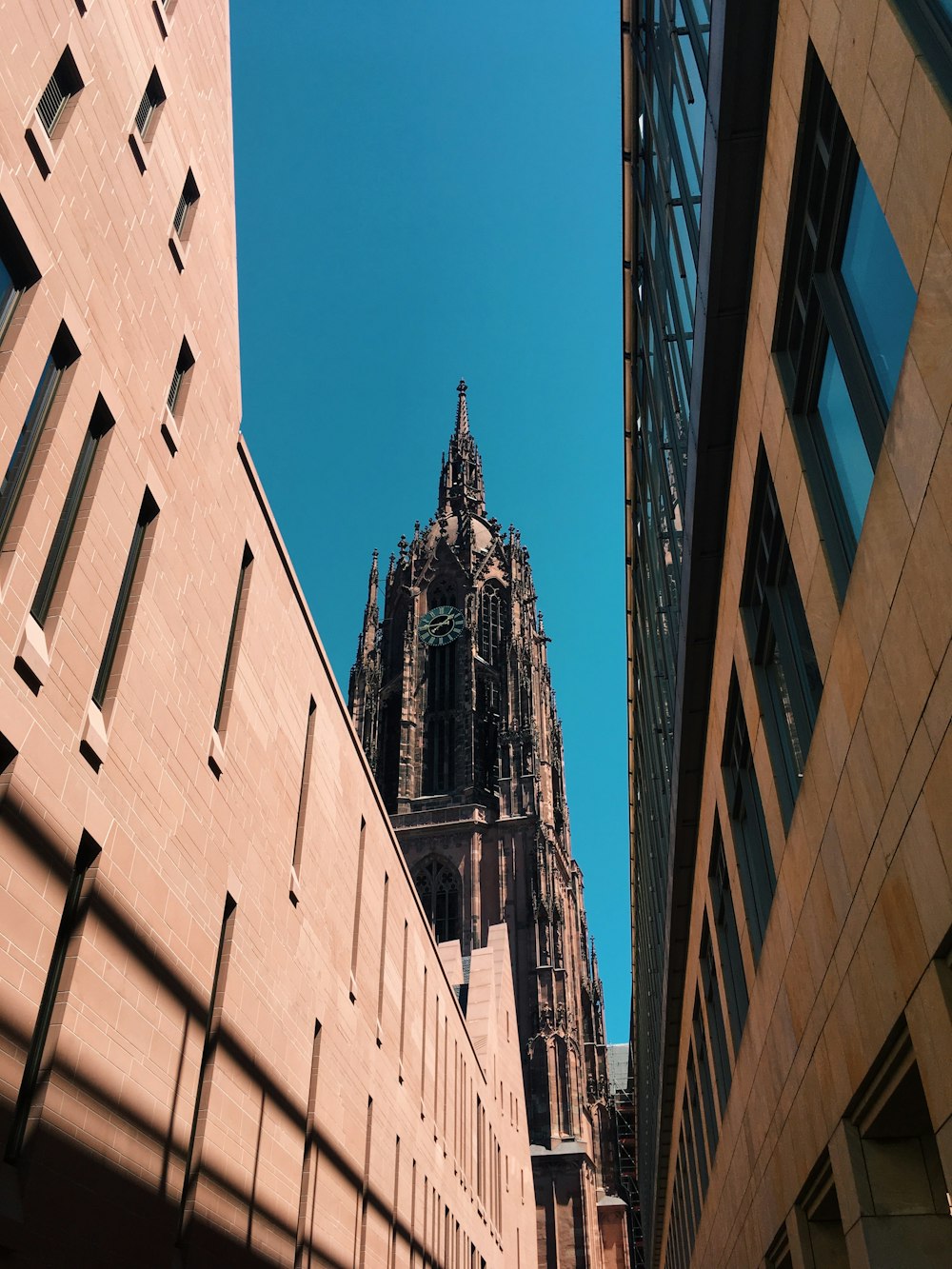 architectural photography of brown building