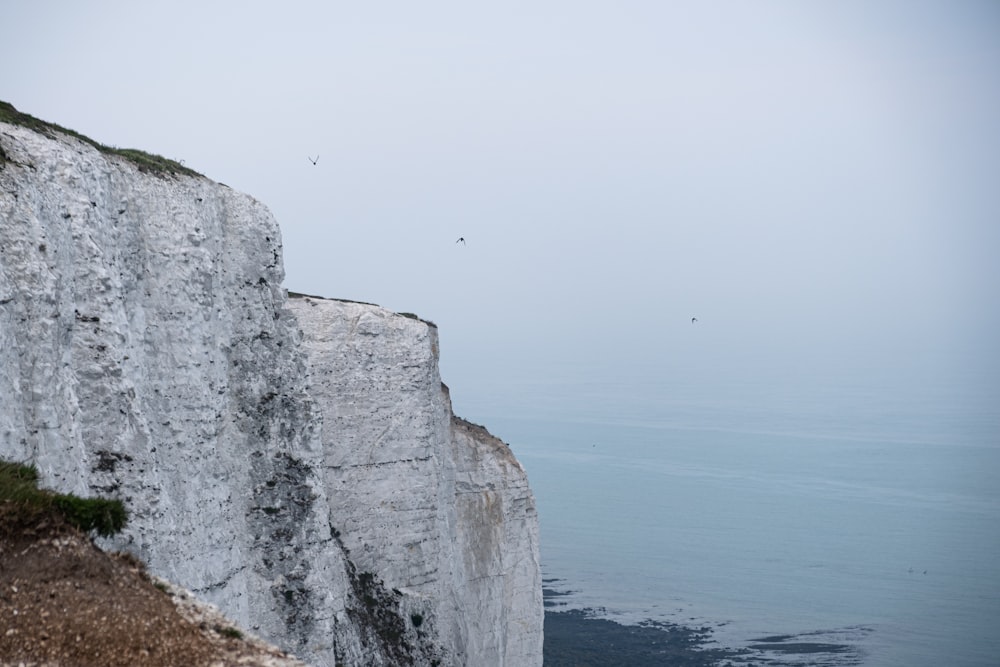 landscape photo of a gray cliff