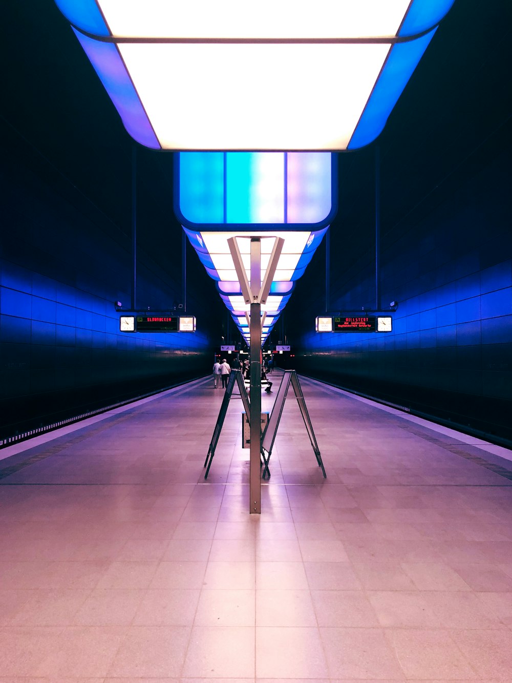 blue lighted room