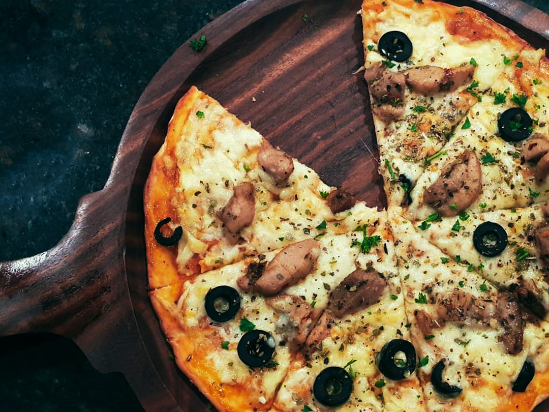 food photography of pepperoni and cheese pizza