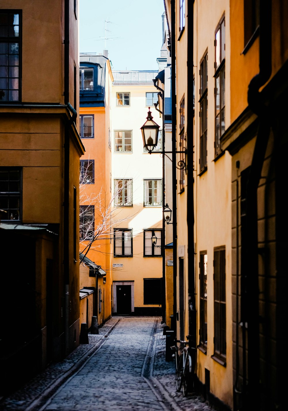 photo of yellow and white concrete buildings