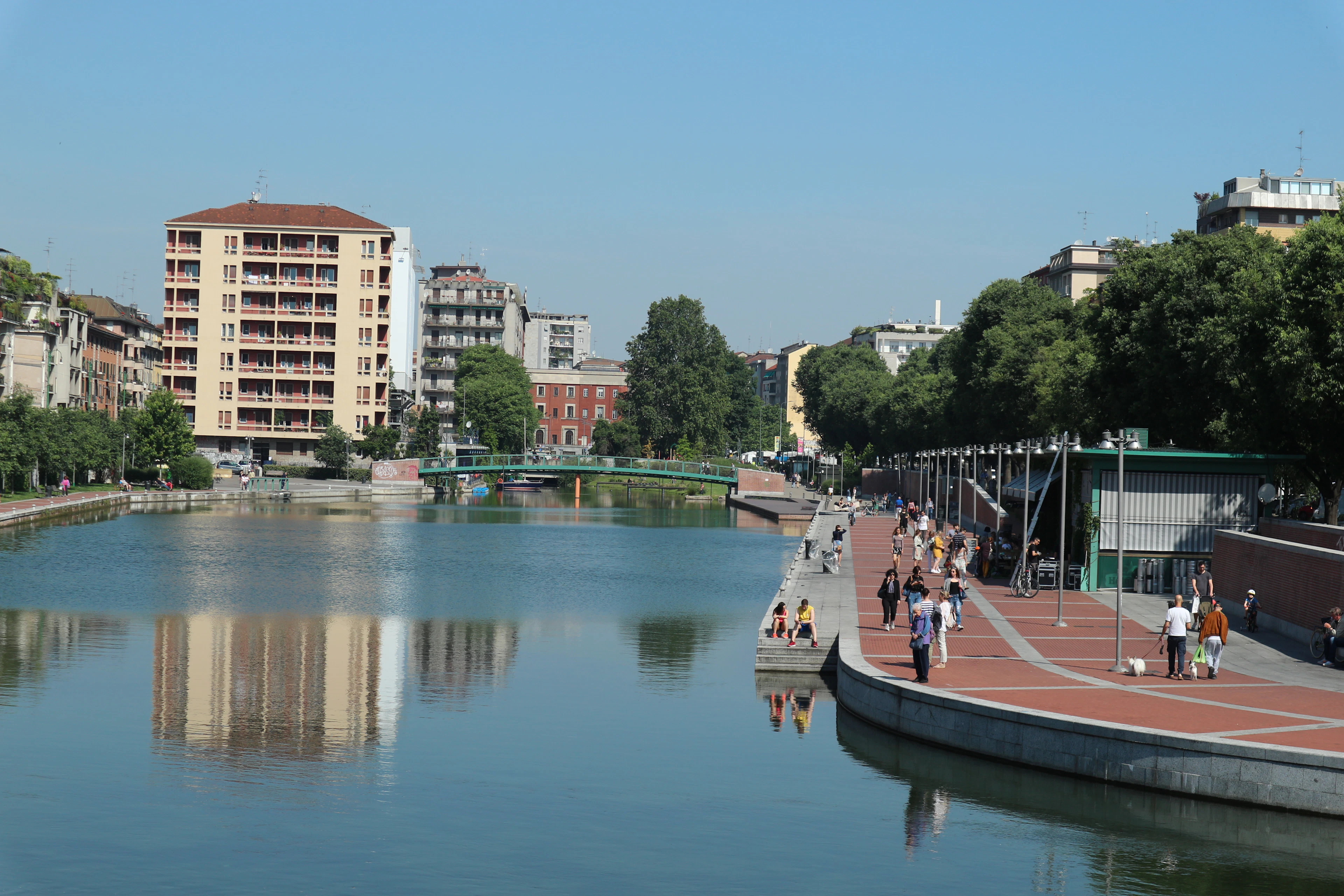 Green space and water in Milan
