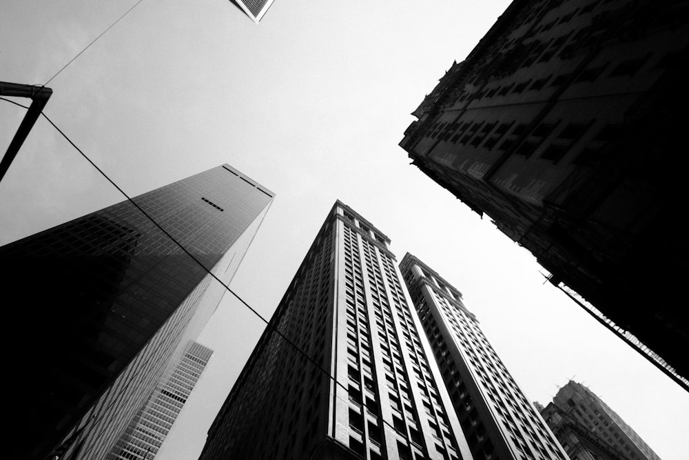 low angle photography of high rise building