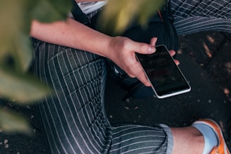 person using smartphone