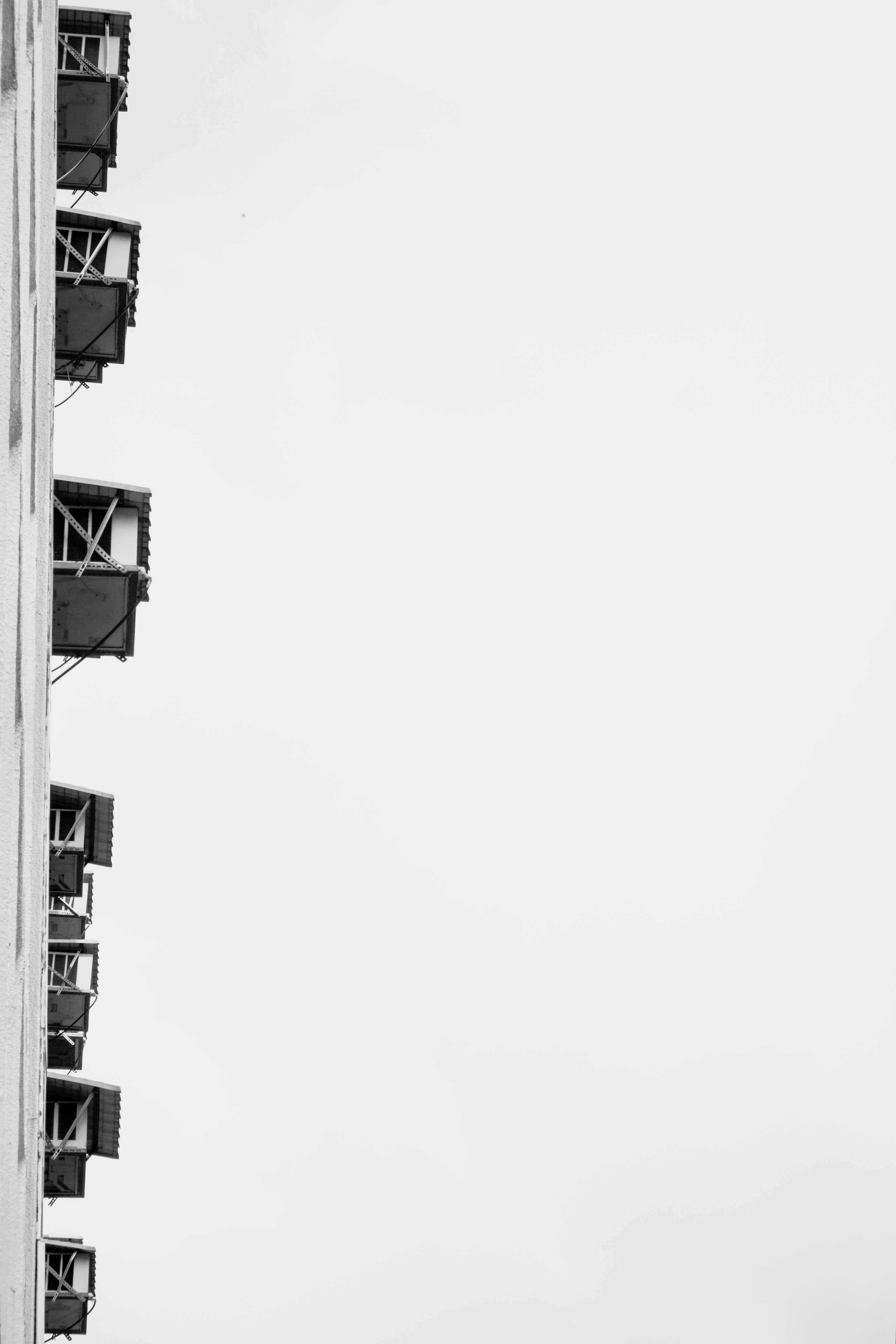 black and white photo of houses