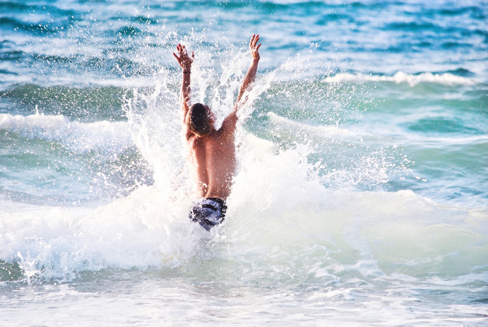 person on body of water