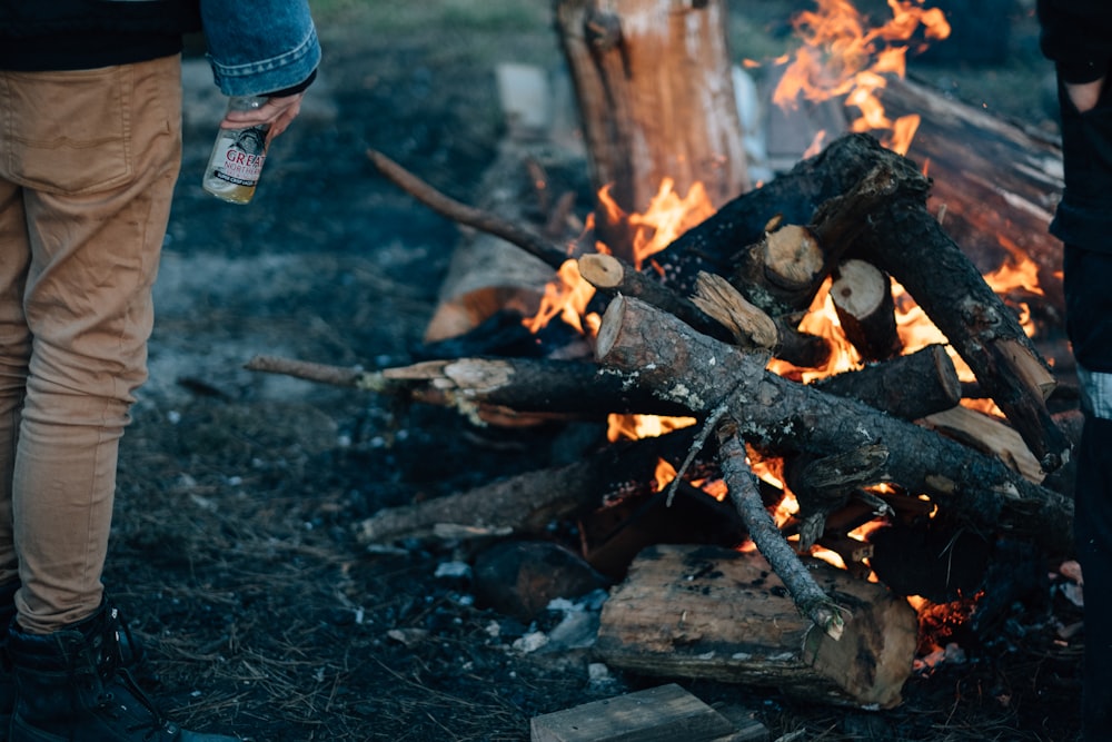 brown firewood