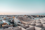 A panoramic view of Berlin's skyline at sunset.