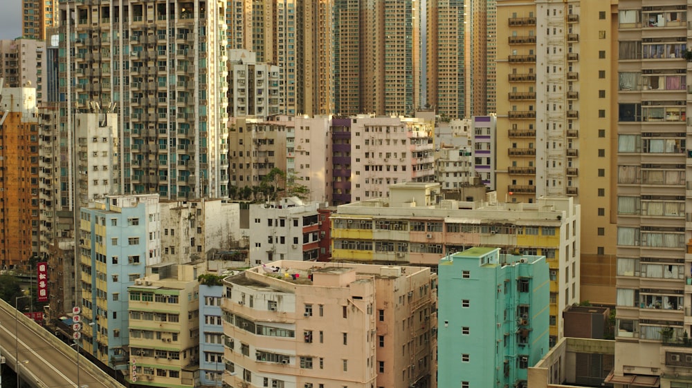 multi-colored high-rise buildings