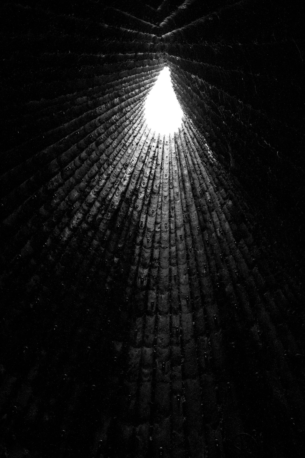 light passing through tunnel