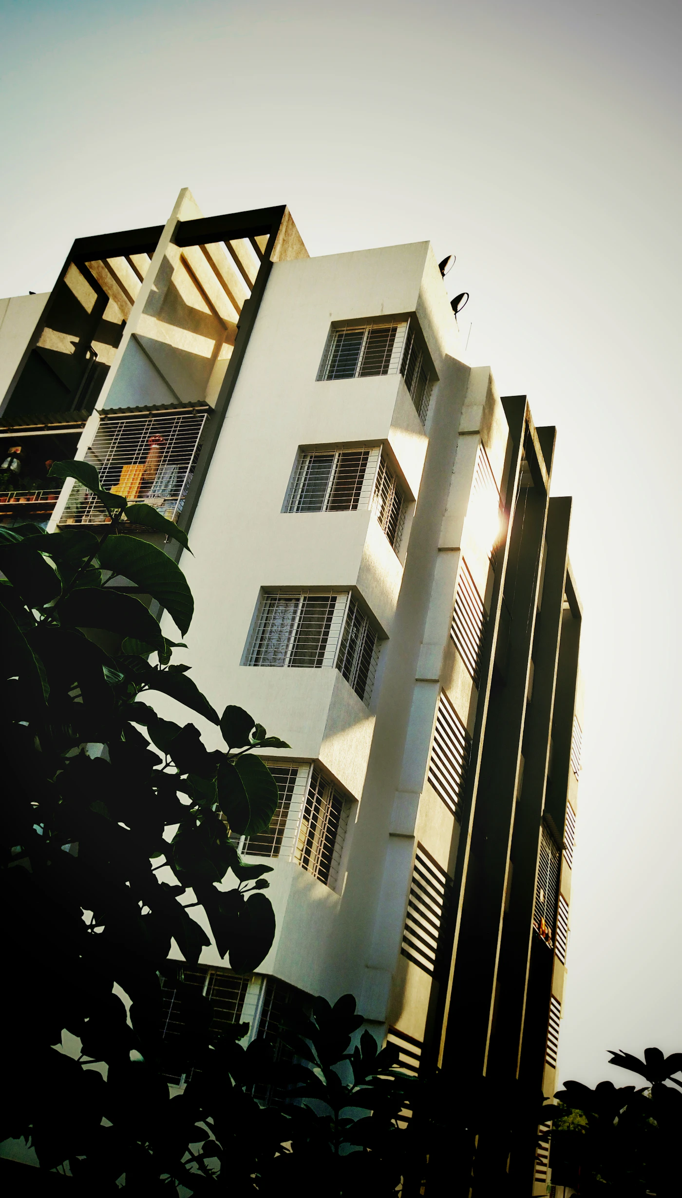 A contemporary high-rise condominium