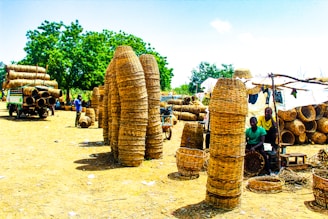 brown wicker baskets