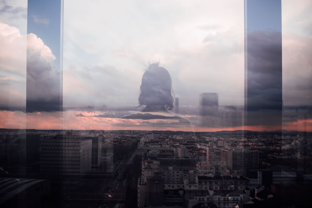 a view of a city from a tall building