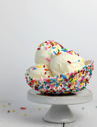 vanilla ice cream with sprinkles