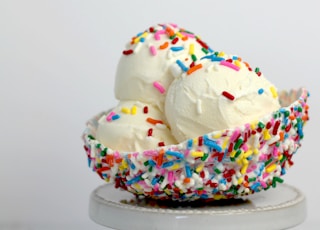vanilla ice cream with sprinkles