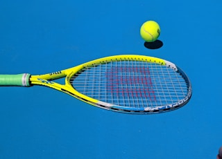 yellow Wilson tennis racket