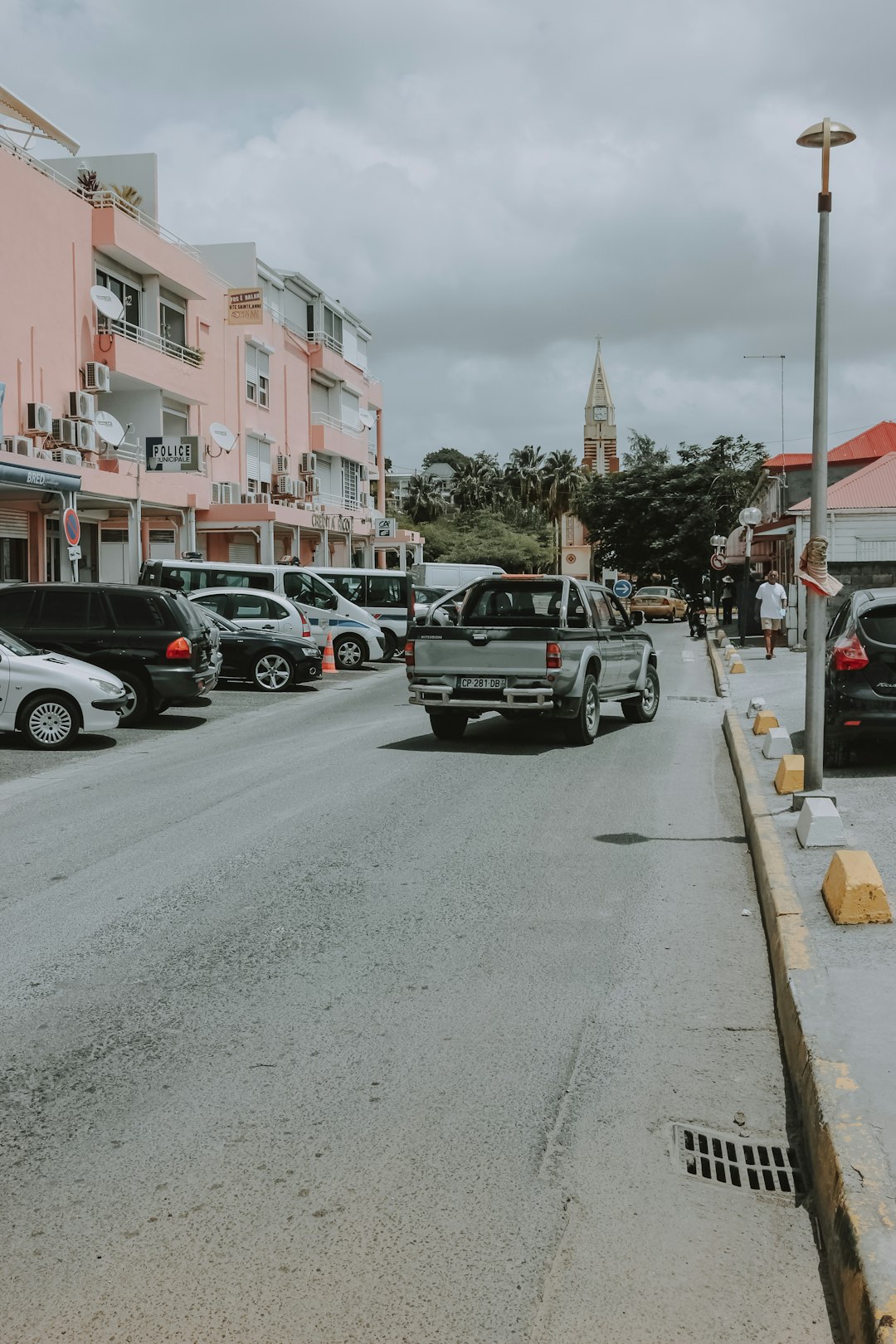 gray pickup truck on road