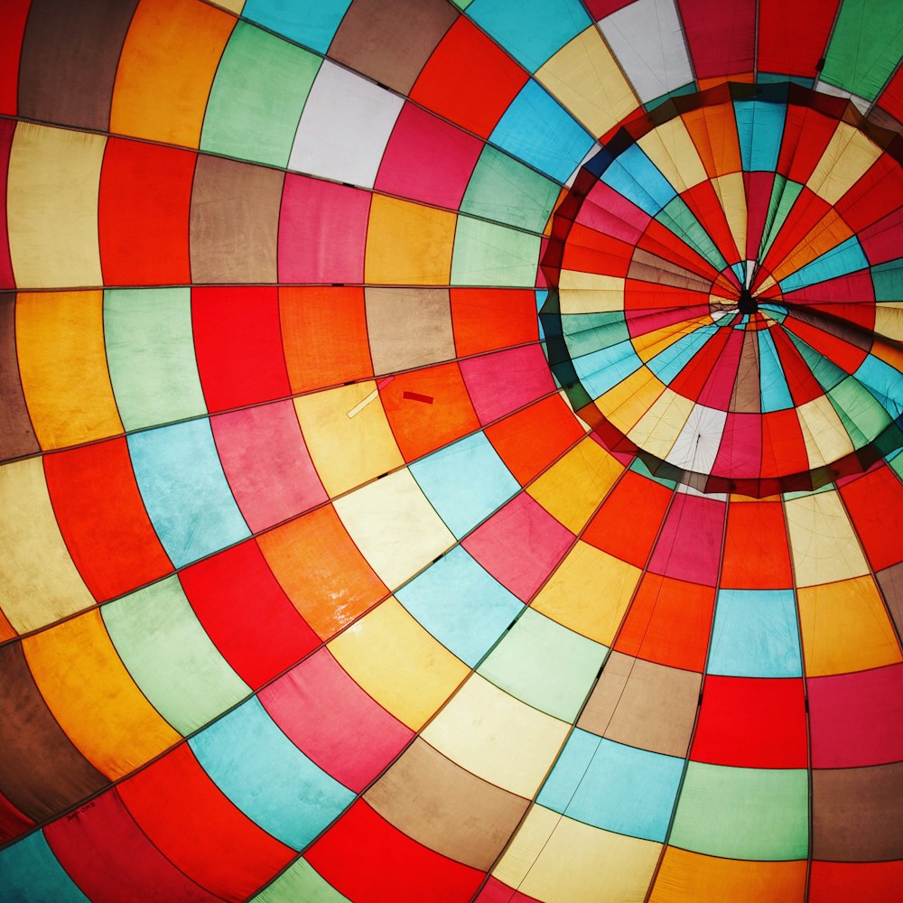 multicolored hot air balloon