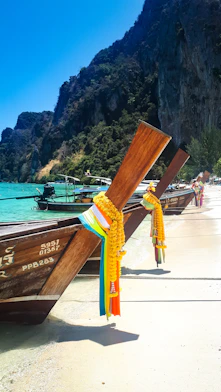 brown wooden boat