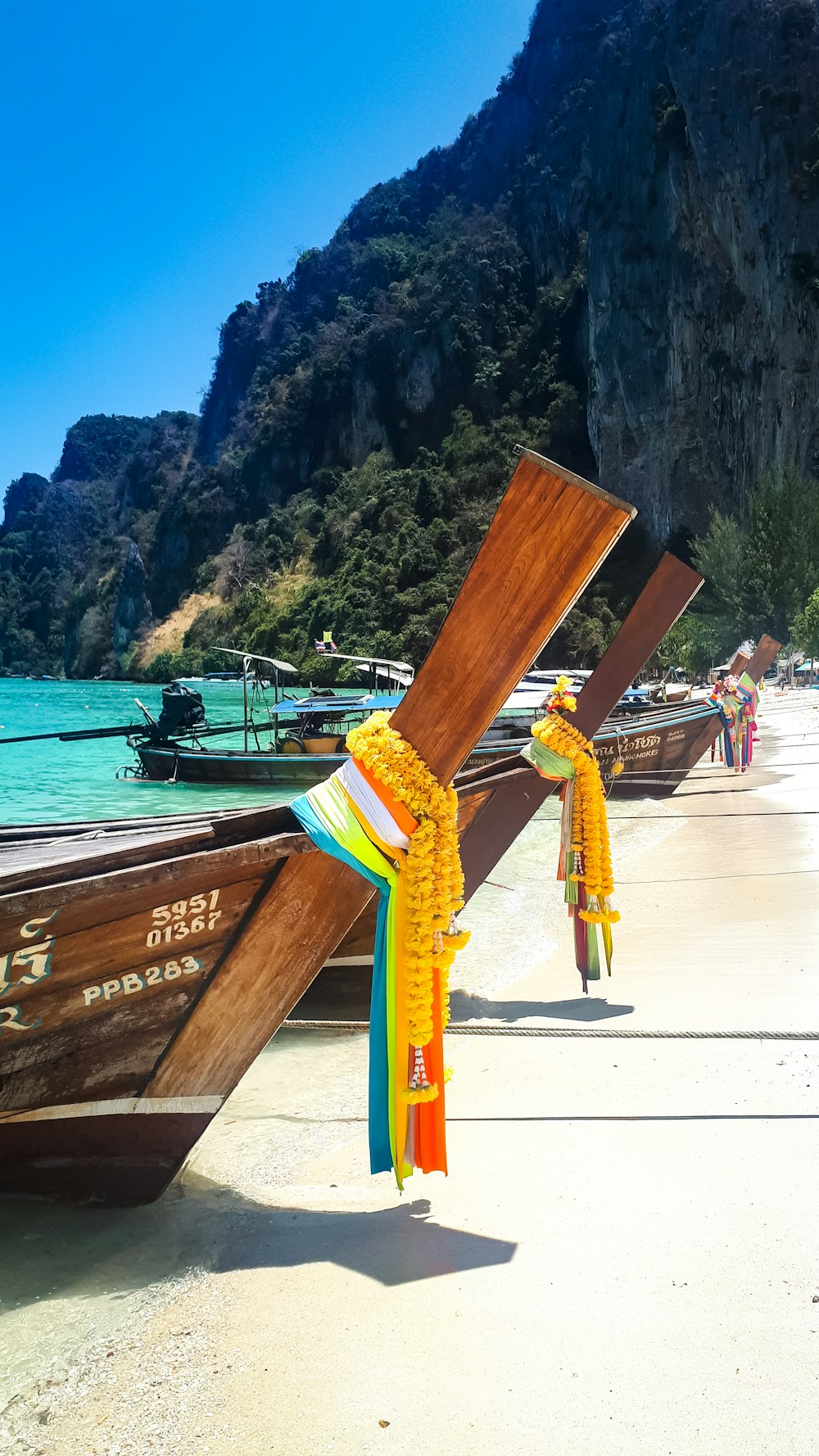 brown wooden boat